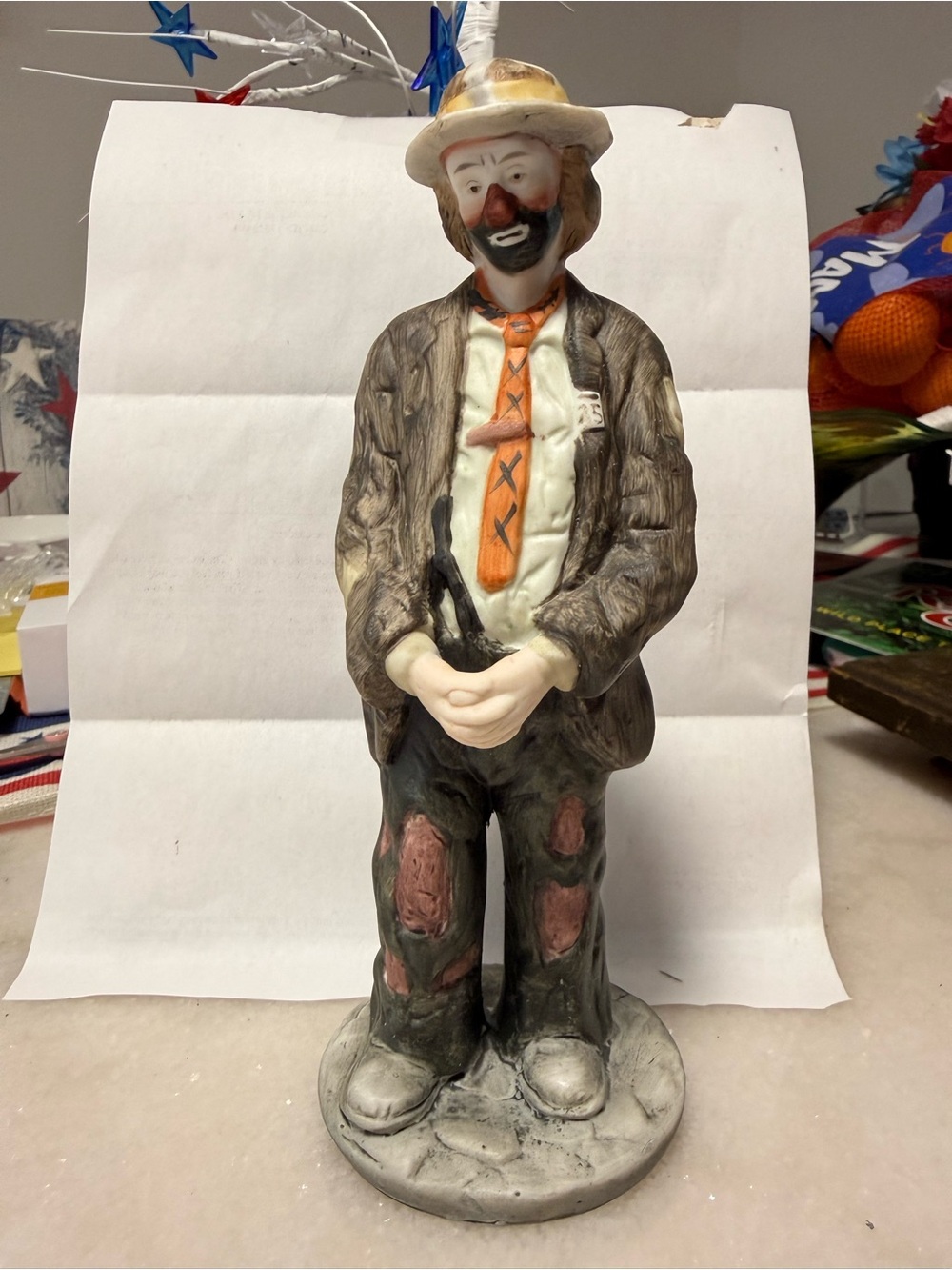 Emmet Kelly Jr “Hobo Clown “ Porcelain Figurine higly collectible